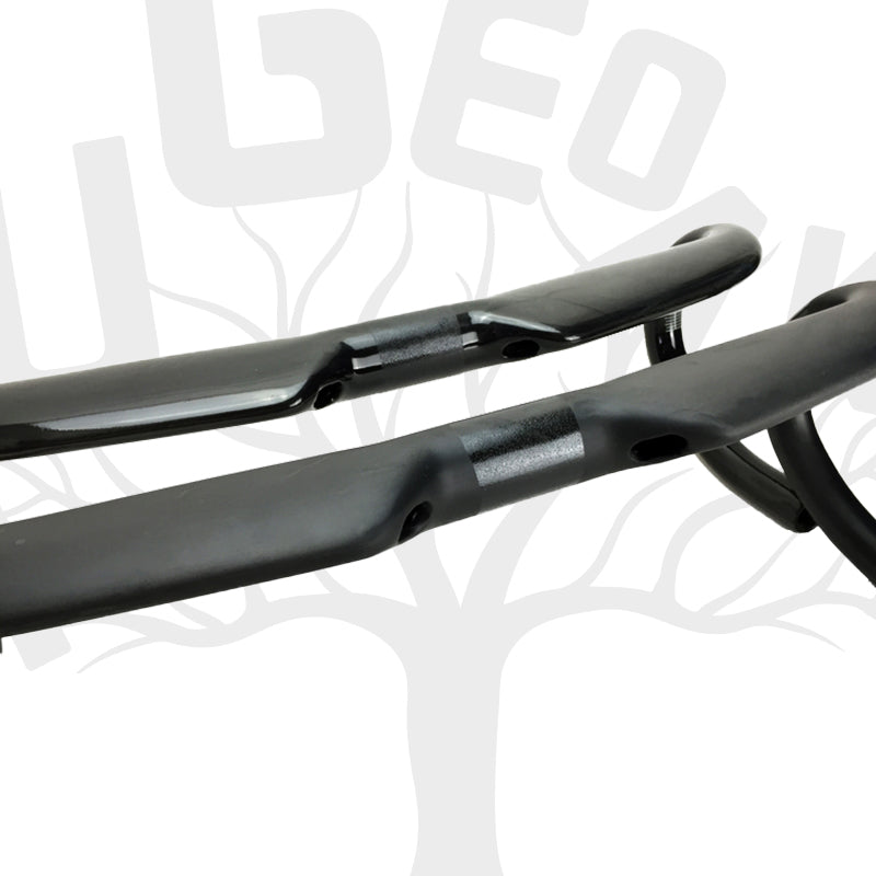 HUGEOAKS Full Carbon Fiber Road Bike Handlebar, Racing Bike Bent Handlebar, Internal Hidden Wiring, 400/420/440mm, UD Matte/Glossy Black, Suitable for Road Bike, Folding Bike, Fixed Gear Bike